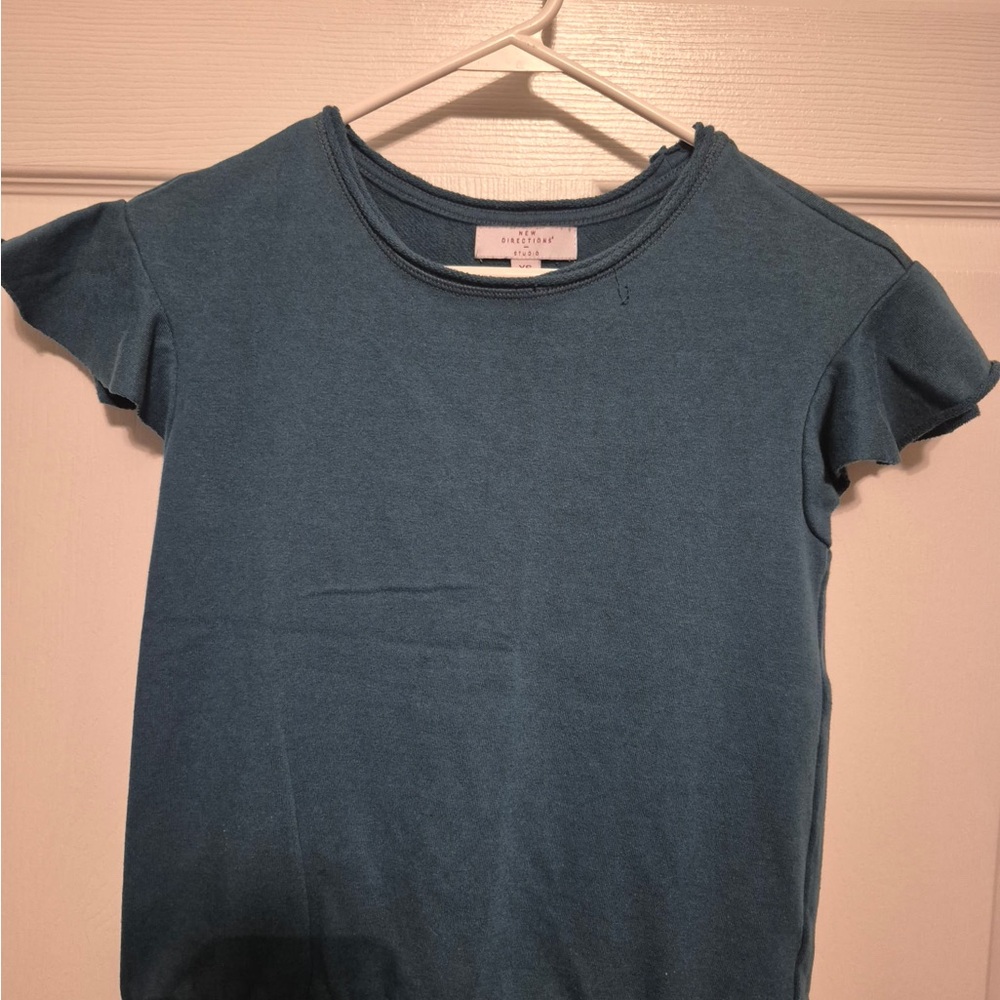 New Directions Teal Knit Top